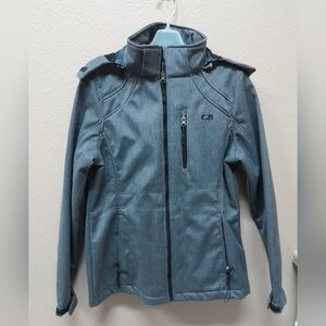 CB SPORTS Women's Fleece Lined Softshell Zip Front Jacket Size:M